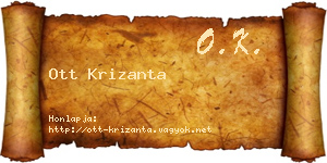 Ott Krizanta névjegykártya